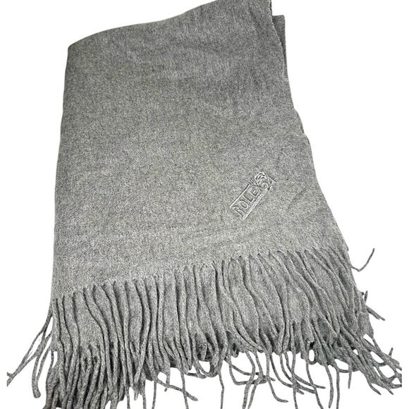 Rolex 24 Daytona International Speedway Gray 100% Cashmere Fringe Throw Blanket - Picture 1 of 4